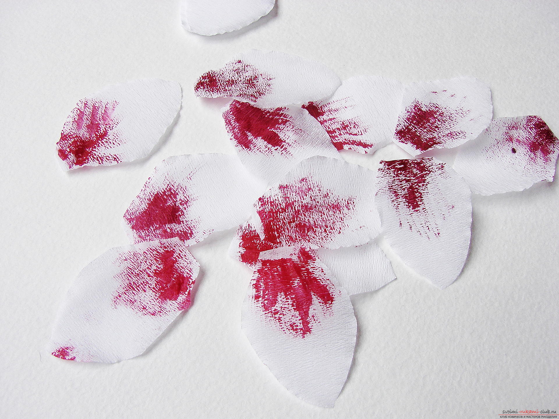 Мастер-класс с фото научит как делается магнолия - искусственные цветы из гофрированной бумаги своими руками.. Фото №7